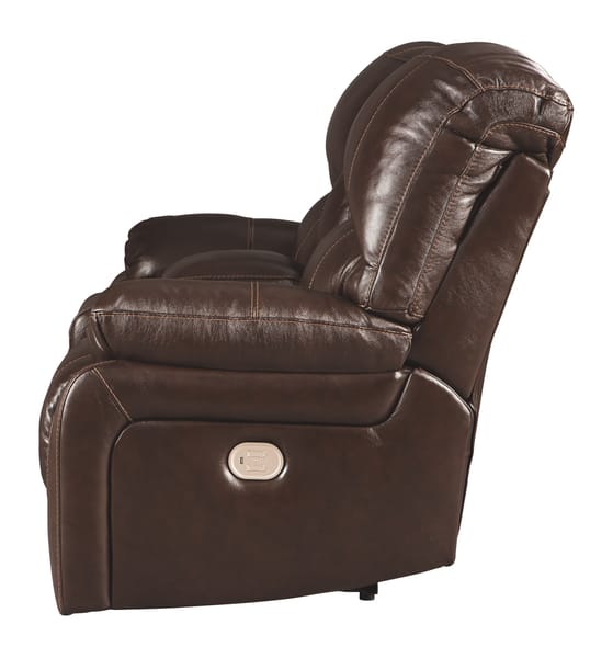 Ashley Living Room Hallstrung Power Reclining Loveseat with Console U5240218