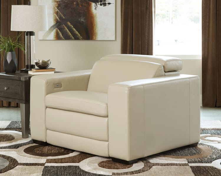 Tucson Power Recliner in Beige Leather