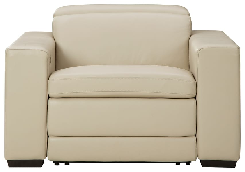 Tucson Power Recliner in Beige Leather
