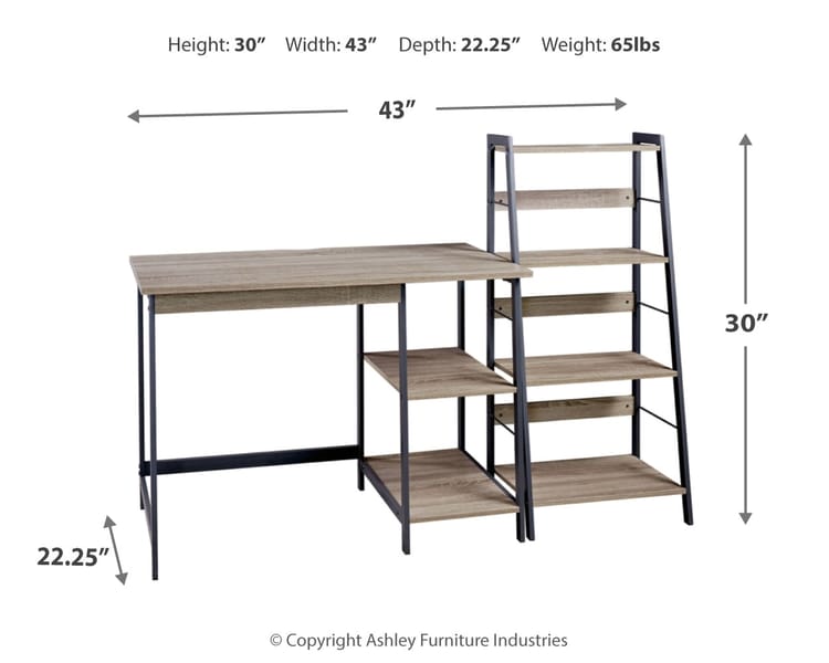 Ashley Home Office Soho Home Office Desk and Shelf Z1411838