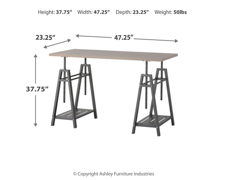 Ashley Home Office Irene Adjustable Height Desk Z1430261