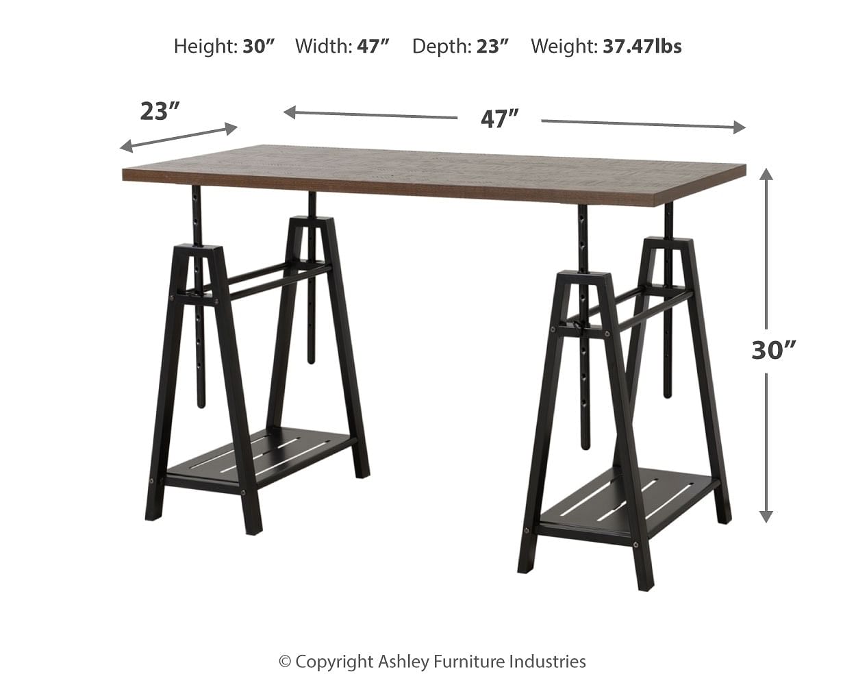 Office Desks & Hutches Ashley Home Office Irene Adjustable Office Desks & Hutches Ashley Home Office Irene Adjustable