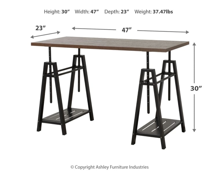 Ashley Home Office Irene Adjustable Height Desk Z1730003