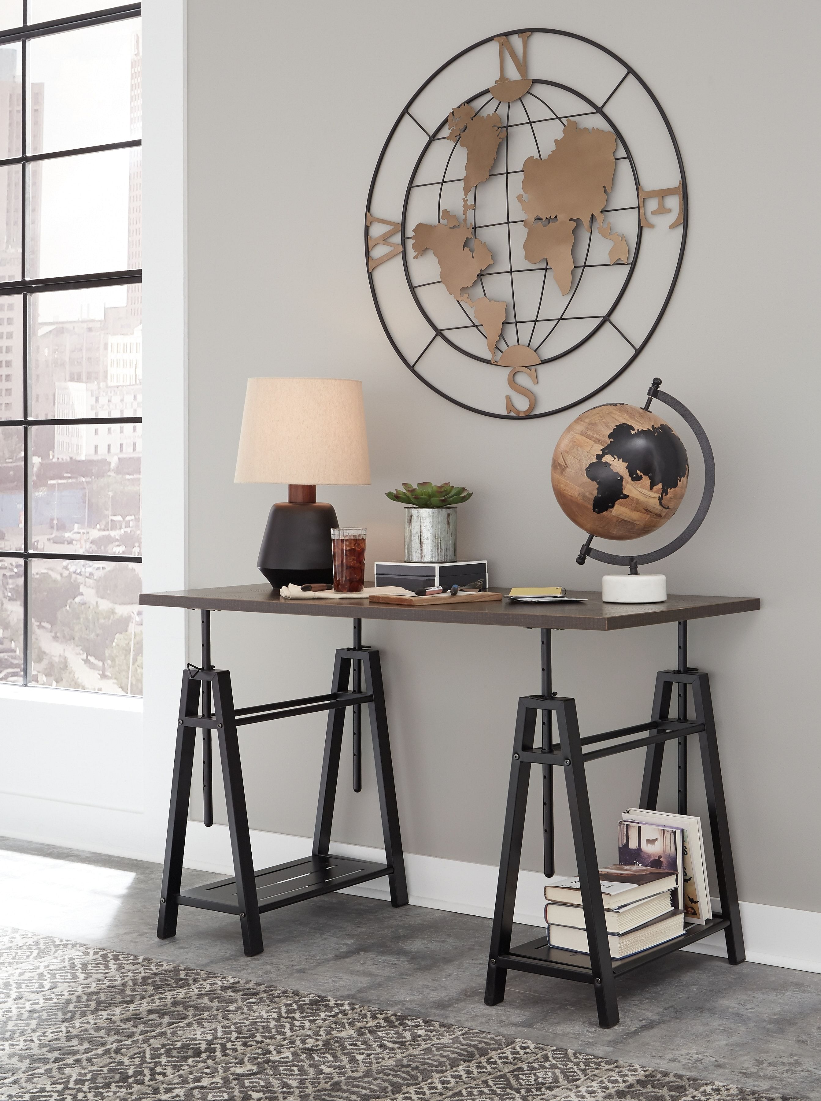Office Desks & Hutches Ashley Home Office Irene Adjustable